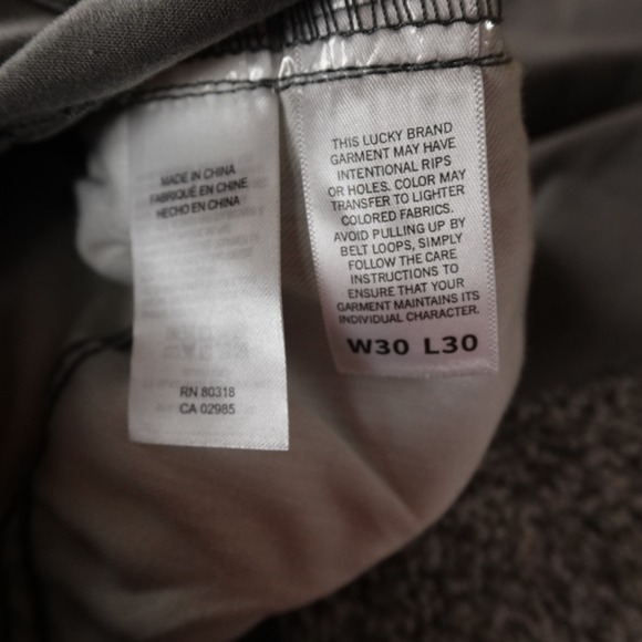 NEW Lucky Brand Jeans Mens 30X30 Gray Denim Pants 223 Straight Stretch Preppy - Picture 10 of 16